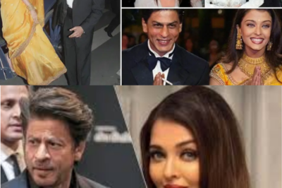 The young pictures of Aishwarya Rai Bachchan and Shah Rukh Khan at an event.